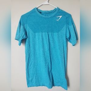 Men's Gymshark compression shirt in blue size small.
